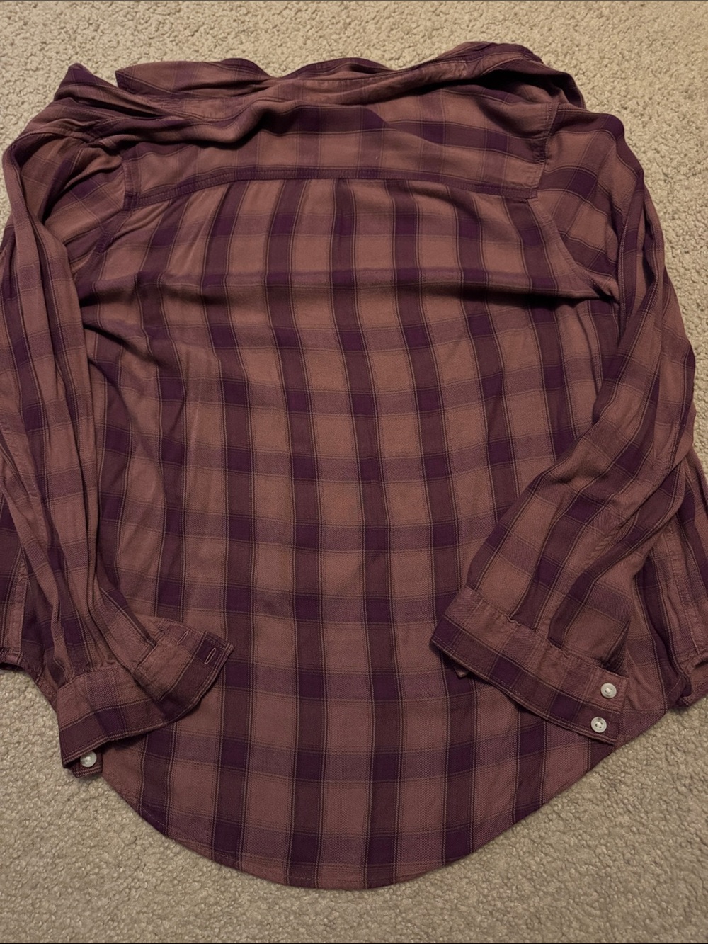 Mossimo Supply Co. Women's Purple Plaid Button-Down Shirt - Picture 6 of 6